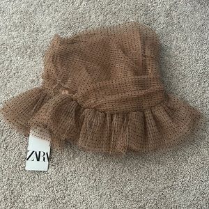ZARA Strapless Ruffled Top